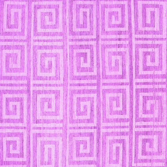 Ahgly Company Indoor Square Abstract Purple Contemporary Area Rugs, 6' Square
