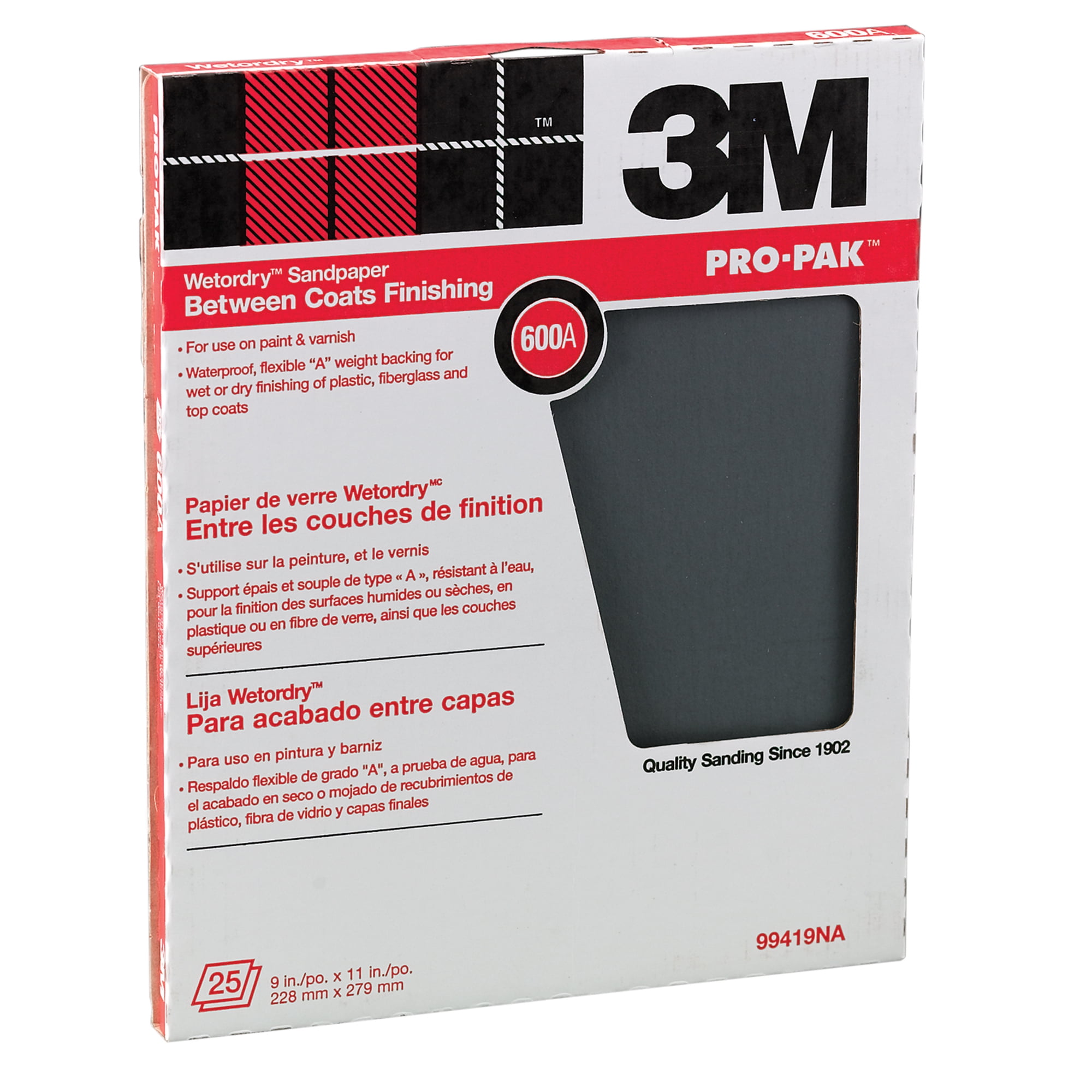 3M 99419NA 600A Grit Between Finish Coats Sanding Sheets