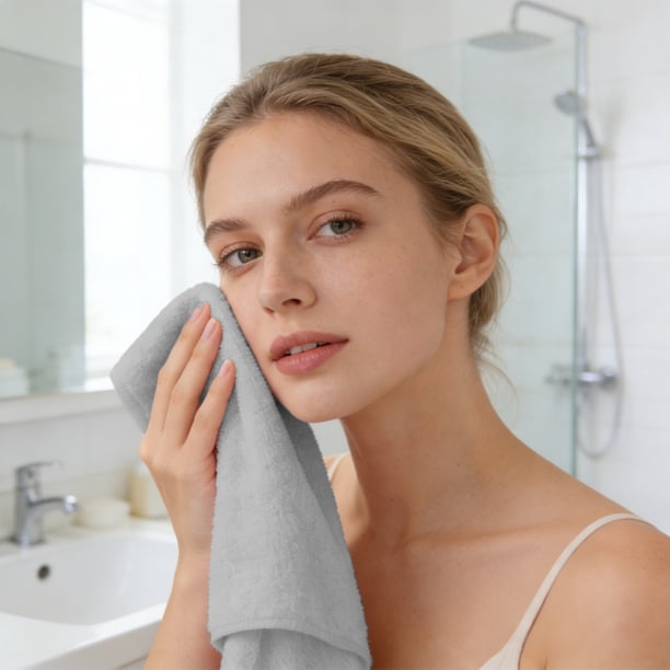 CaiYueKe Soft Absorbent Face Towel, Corals Velvet Towel for Adults and Kids, Gentle Facial Cleansing Cloth, Quick-Dry Bath Towel, Home and Travel Use