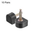 thumbnail image 3 of 10 Pares TPU Alto Tacón Puntas Zapatos Reemplazo Tapa para Mujeres Alto Tacón Zapatos 3mm Pasador, 11x11mm U Forma Tacón Reparación Tapas, Negro, 3 of 5