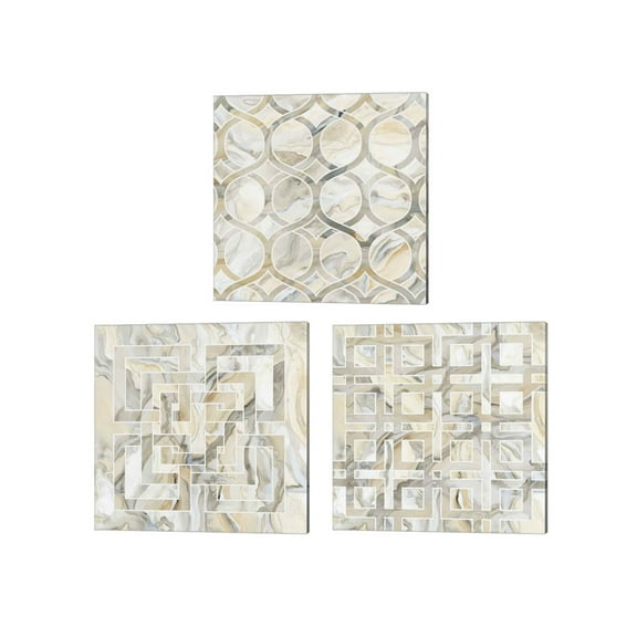 Great Art Now Onyx by Debbie Banks 3 Piece Canvas Art Set Each 14W x 14H