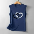 thumbnail image 4 of XMMSWDLA Womens Tank Tops Summer Casual Sleeveless Shirts Loose Fit V Neck Graphic Basic Workout T-Shirt Navy Cami Tank Tops Women, 4 of 6