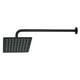 thumbnail image 1 of Regadera cuadrada 8' Foset acero inox con brazo negro, 1 of 4