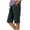 Navy, variant on Axiiglly Women Linen Shorts Knee Length Lace Side Bermuda Shorts Summer Beach Lightweight Capri Pants, S-2XL