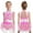 Pink, variant on Girls Latin Jazz Dance Bodysuit Shiny Rhinestones Gymnastics Dancewear Feather Tulle Skirted Pink 6