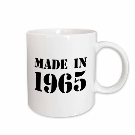 

Made in 1965 - funny birthday birth year text - fun black bday stamp with year you were born - humor 11oz Mug mug-162731-1