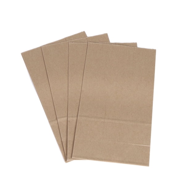 100pcs Kraft Paper Bag Bakery Bags Candy Food Packaging Takeaway Bag Toast Bread Bag (Yellow)