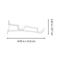 thumbnail image 5 of Double Curtain Rod Bracket Holder: Heavy Duty Curtain Rod Holder Decorative Rod Hook Hanger Window Valance Drape Accessories White, 5 of 6