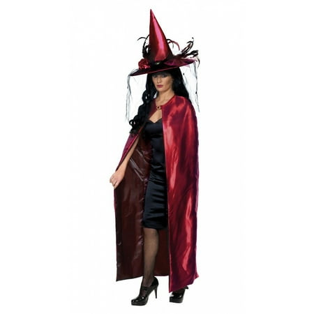 Reversible Cape Adult Costume Red - Standard