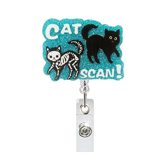 Funny And Cute Cartoon Pattern Badge Reel With Clip Closure For Workplace Induction Graduation Of Doctors Teachers Students Workers