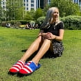 thumbnail image 7 of Coddies USA Flag Slippers | Patriotic American House Shoes | Funny Novelty Gift For Men, Women & Kids | US Slippers | Great Present for the Whole Family (EU 44-45, 10.5-12 Men, 13-14 Women), 7 of 7