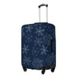 thumbnail image 2 of Salouo Snowflake Dark Blue Pattern Travel Dust-proof Suitcase Cover, Softside Suitcase Protector Luggage Cover Protector for 18-32inch ,Not Included Suitcase, 2 of 8