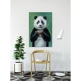 thumbnail image 4 of Panda Heart Mug Painting Print on Wrapped Canvas, 4 of 7