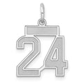 thumbnail image 1 of Sterling Silver Rhodium-plated Small Satin Number 24 Charm, 1 of 2