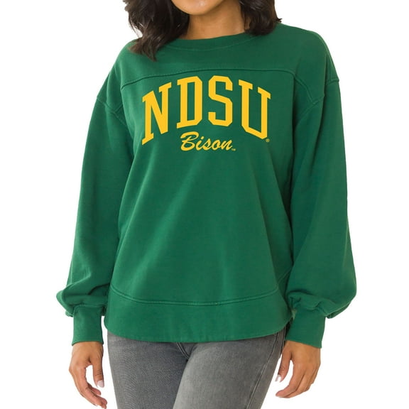 Women's Green NDSU Bison Yvette Pullover Sweatshirt