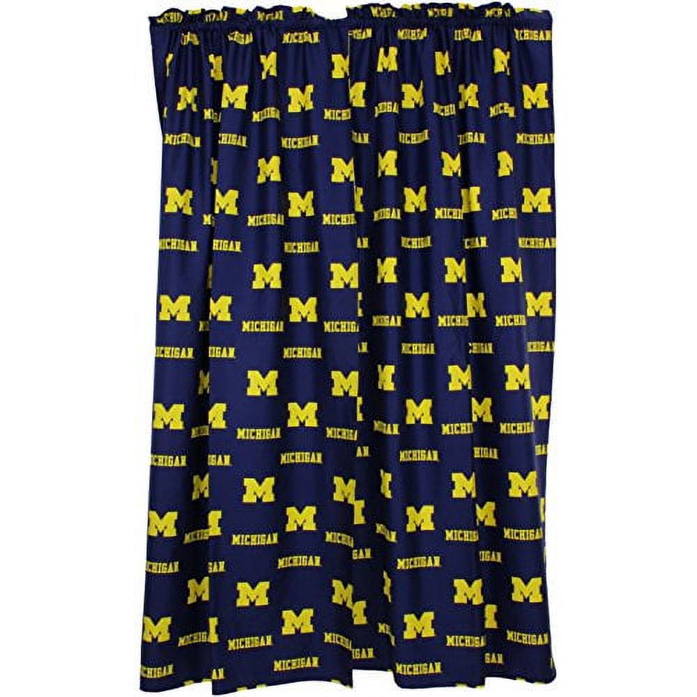 Michigan Wolverines 100% Polyester, 84" Curtain Panels, Set of 2