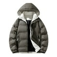thumbnail image 2 of Maoxin Mens Jacket Men's Stitching Drawstring Hooded Slim Fashion Jacket Coat Outwear Jackets for Men , Army Green , XL, 2 of 6