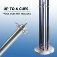 thumbnail image 6 of GSE Games & Sports Expert 24" Metal Floor Stand Style Billiard Pool Cue Stick Racks. Holds 6 Pool Cue Sticks - Brushed Nickel, 6 of 8