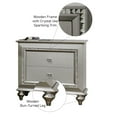 thumbnail image 2 of Champagne - Colored Bedroom Nightstand | Bedside Storage with Manual Drawer Closure | Synthetic Wood Construction | Keeps Items Secure, 2 of 2