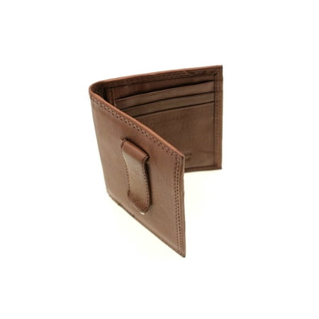 bifold wallet genuine slim pocket money mens leather clip spring dialog displays option button additional opens zoom