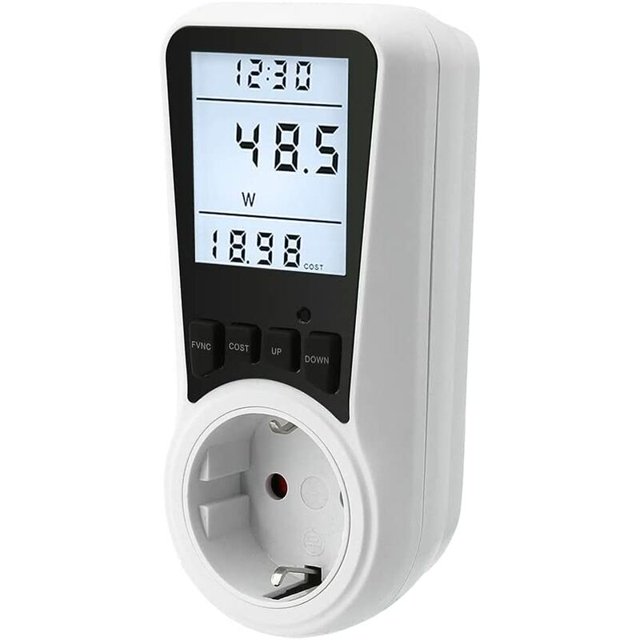 3680W MAX/16A 3680W MAX/16A Medidor de electricidad para salida, Medidor de costos de energía, Medidor de corriente, Toma de corriente, Medidor de electricidad con pantalla LCD esquí esquí Gafas de esquí