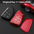 thumbnail image 4 of Key Fob Cover Compatible with Fit for GMC Yukon Denali Sierra Chevy Silverado Suburban Tahoe Buick Keychain Case Holder Protector,Red,  Keyring, 4 of 6