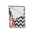 thumbnail image 2 of Marine Soft Flannel Fleece Blanket, Pop Culture Phrase with Keep Calm I am the Captain Message with Chevrons, Cozy Plush for Indoor and Outdoor Use, 70" x 90", Coral Grey and White, by Ambesonne, 2 of 6