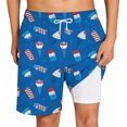 thumbnail image 4 of WERYOUNG Boys Swim Trunks With Compression Liner Ice Cream Print Lightweight Swimming Shorts For Beach Pool Breathable Swimwear Bottoms 2-3 Years, 4 of 4