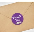 thumbnail image 4 of Darling Souvenir Round 45 Pcs Rose & Peony Floral Thank You Stickers Purple Envelope Seal-1.6 Inches, 4 of 4