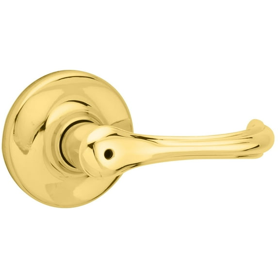 Kwikset 300Dnl Maximum Series Dorian Privacy Door Leverset - Brass