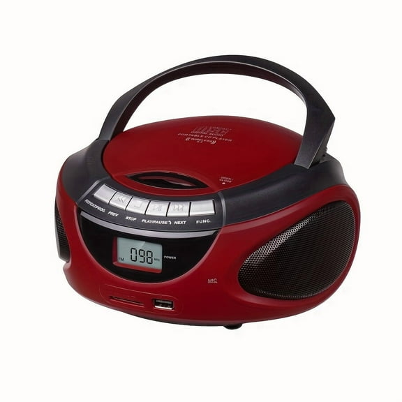 Portable CD Player Boombox - Wireless, MP3 Playback, AM/FM Radio, USB/TF Reader, Aux Input, Dual Speakers for Home & Travel