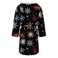 thumbnail image 3 of Plus Size Bathrobe for Women Fleece Women's Nightgowns & Sleepshirts Oversize Fitness Women's Robes House Womens Robe Black, 3 of 5