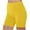 Yellow, variant on Fengqque Women's Pants Summer Solid Color Stretch Beach Shorts Large Size Cotton Linen Pants Three Part Leggings, Sports Shorts, Shaping Three Part Pants S-4XL