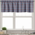 thumbnail image 3 of Ambesonne Checkered Valance & Curtain, Scotland Country Tile, 55"x36", Violet Pale Blue Salmon, 3 of 6