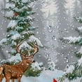thumbnail image 5 of Orinice Deer Snowy Forest Cardinal Bathroom Decor Set - Colorful Luxurious Graphic Print Polyester Fabric Shower Curtain with Hooks 36x72, 5 of 7