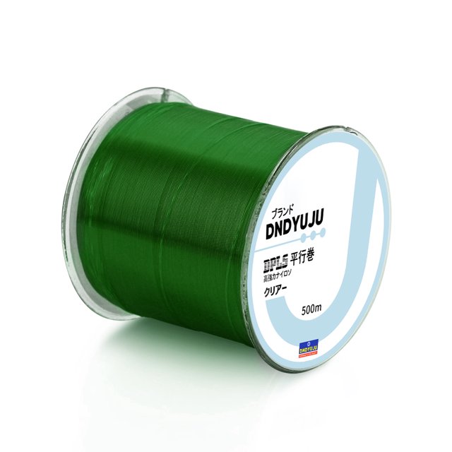 Ligne de Pêche en Nylon Super Résistant 500M Monofilament Durable pour Mer/eau Douce Diamètre 0.10mm à 0.47mm Matériel de Pêche Vert 0.235MM 8LB