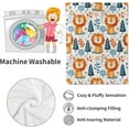 thumbnail image 3 of Cute Lion and Forest Blanket,Fun Cartoon Jungle Theme Throw Blankets,Birthday Gifts for Kids & Animal Lovers,Lightweight Soft Fleece,for Picnic Sofa Couch Bed Room Travel,Modern Decor,40x50in, 3 of 5