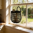 thumbnail image 4 of shyuyusa Retro Woven Rattan Storage Basket, Multi Purpose Wall Hanging Hand Basket for Kitchen Condiment Storage, Small Sundry Arrangement and Household Decoration, 4 of 6