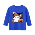 thumbnail image 4 of XQYLOS T-Shirt Mignon Festif pour Filles Haut Enfants Jeunes Décontracté Halloween Imprimé 2D Col Rond Manche Trois Quarts Tee T-Shirt Haut Automne Automne Vêtements Mode, 4 of 4