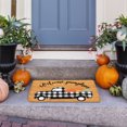 thumbnail image 3 of Clearance！Guanhe Fall Doormats for Front Door, Fall Pumpkin Car Print Kitchen Welcome Mats Floor Rugs for Thanksgiving Decor 24x16Inch, Brown, 3 of 6