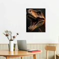 thumbnail image 2 of Nawypu Excited Tyrannosaurus-Rex Dinosaur Canvas Wall Art Contemporary Simple Life Canvas Painting Pictures for Home Bedroom Decor for Living Room Bathroom Decor, 2 of 4