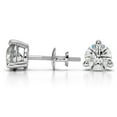 thumbnail image 2 of 0.50 Carat Round Brilliant Cut Lab Created Diamond Stud Earrings for women Solid 14K White Gold Screw Back Martini Studs Earring, 2 of 5