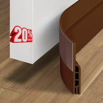 Weather Stripping 39 inch Door Draft Stopper Under Door Draft Blocker Doors Sweep Noise Stopper Strong Adhesive Draft Guard, Brown