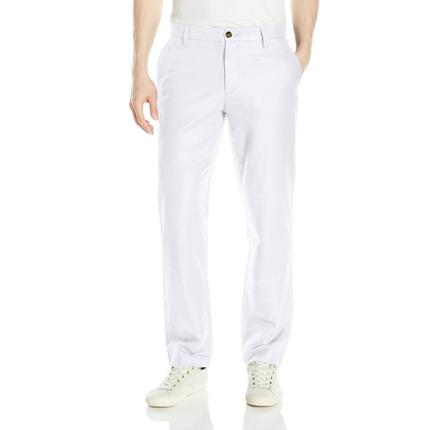 Nautica Nautica NEW Bright White Mens Size 34x32 Classic Fit Linen