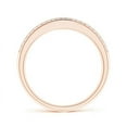 thumbnail image 2 of ANGARA Lab Grown Diamond Triple-Row Anniversary Ring for Women in 14K Rose Gold (Size-3.5mm| Color-F-G| Clarity-VS) | April Birthstone, Anniversary, Jewelry Gift for Women | Lab-Grown Diamond Ring, 2 of 5