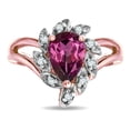 thumbnail image 3 of Star K � Pear Shape 8x6 Genuine Rhodolite Halo Split Shank Ring, 3 of 9