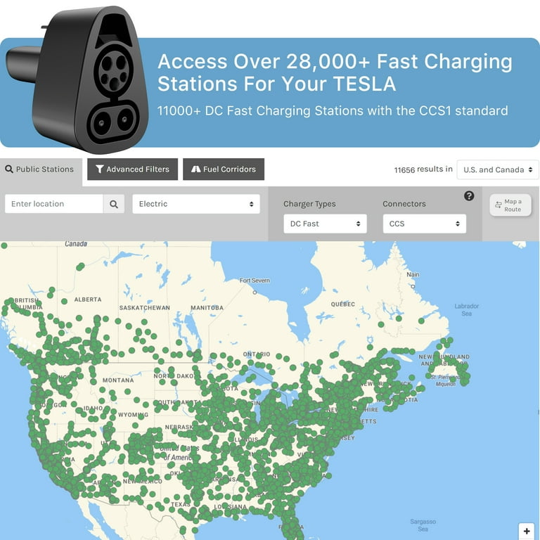 TESPLUS CCS to Tesla Adapter DC Fast CCS Charging Adapter for Tesla Model  3/Y/S/X Max 250KW CCS Charger Adapter Compatible with Level 3 Fast Charging