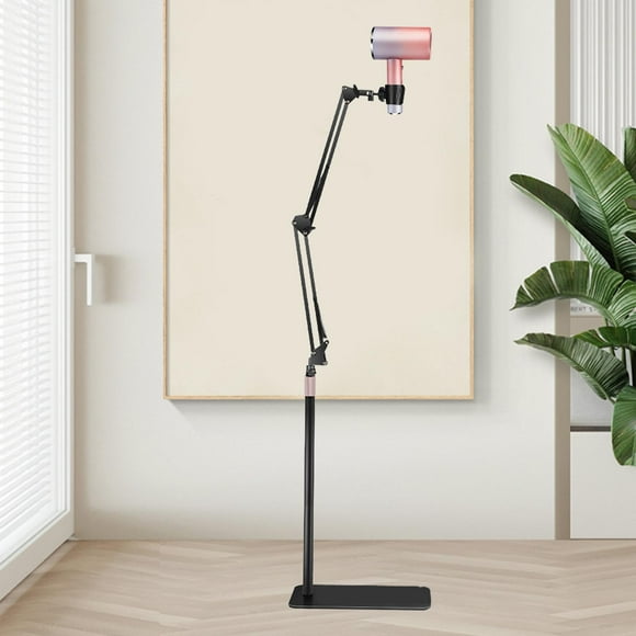 Soporte para Secador de Pelo Lazy, Soporte para Secador de Pelo con Base Pesada, de Pie, ángulo de Altura Ajustable, para El Cuidado de Perros Y Gatos Negro