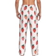 thumbnail image 3 of Xecao Hand Drawn Strawberry Men's Straight Lounge Pajama Pants: The Ultimate in Comfortable Sleepwear, 3 of 9