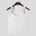 thumbnail image 6 of YLSDY Men's Ribbed Tank Top with Clip Suspenders, Retro Style Sleeveless Undershirt for Streetwear White Free Size, 6 of 6
